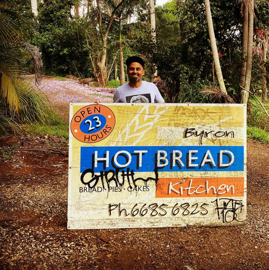Jeffrey Kessel Byron Bay Hot Bread Sign